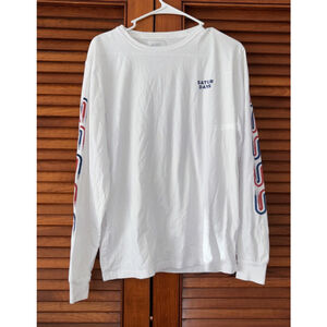 Saturdays New York City Long Sleeve T Shirt Red Blue Design Sleeves Adult Large